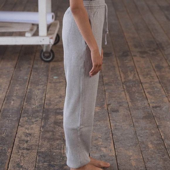 Baserange Rib Sweaptants in Grey Melange - Picture 3 of 13